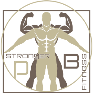 Bilden visar Stronger PB Fitness logotyp transparent